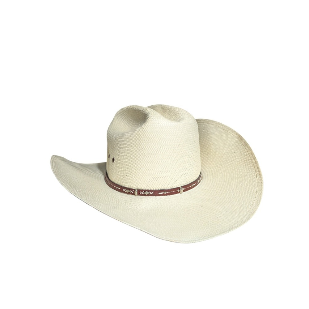Resistol George Strait 10X Shantung Panama Straw Cowboy Hat 7 1/2 USA